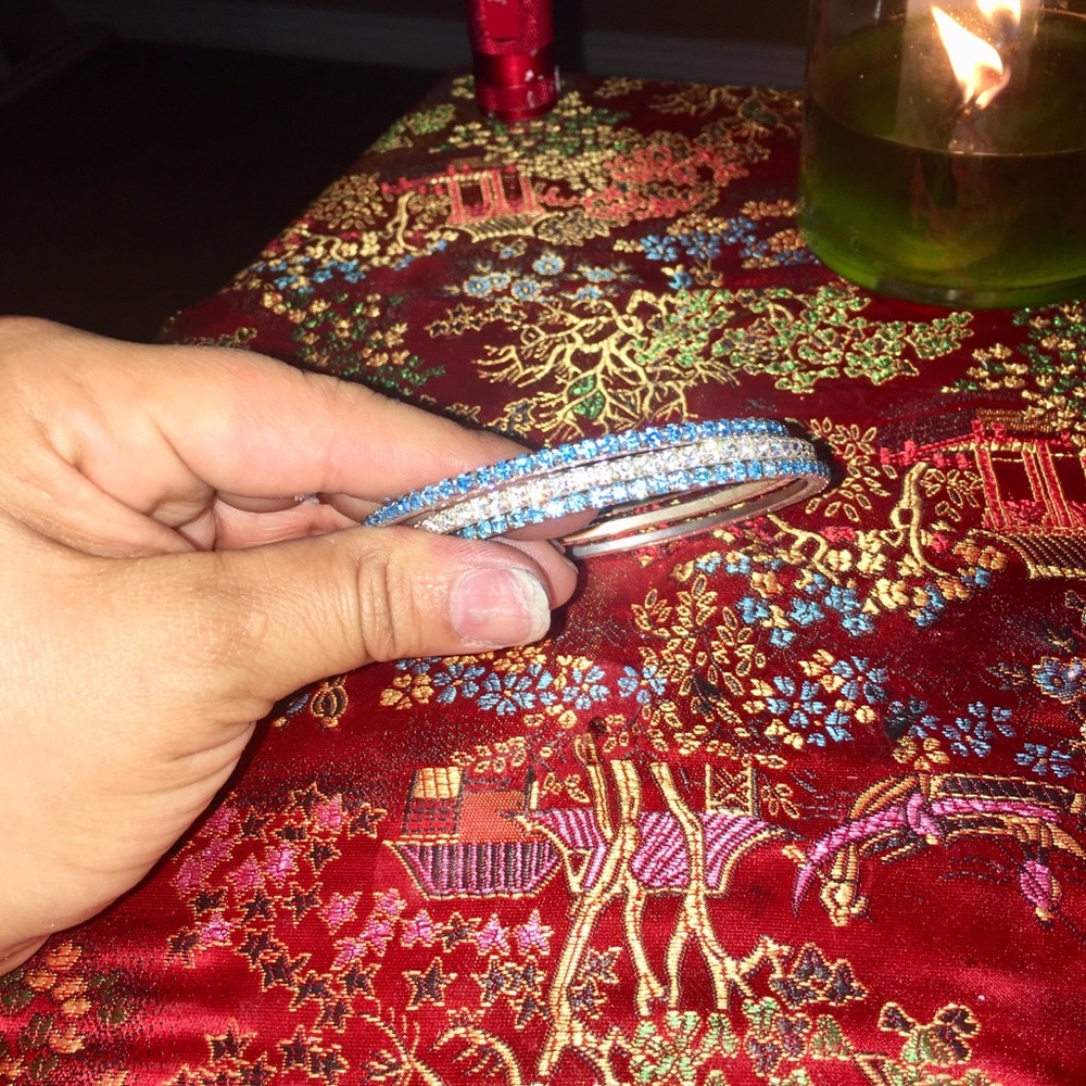 3 Single Rhinestone Bangles As A Set - Picture 3 of 4
